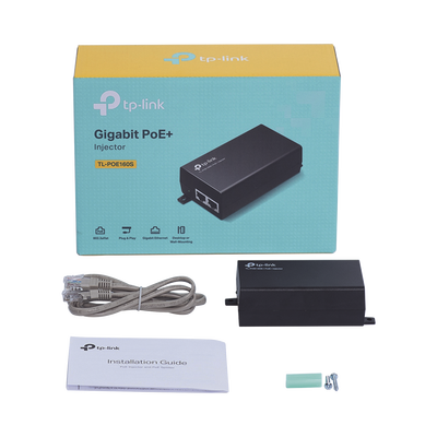 Inyector PoE Gigabit 802.3 af/at 1 puerto 10/100/1000 Mbps
