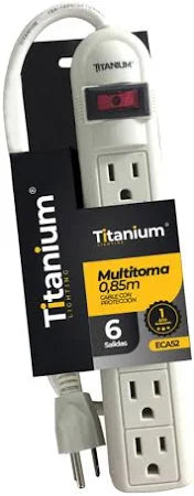 Multitoma Regleta Eléctrica 6 Salidas 5 Metros Titanium